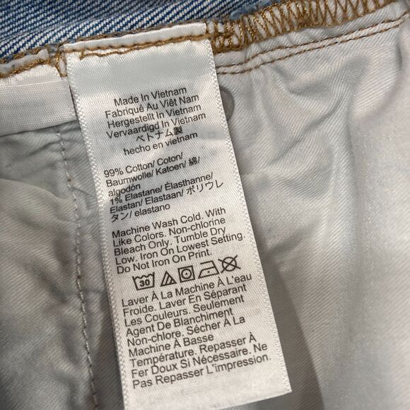 J.Crew High Rise Cropped Kick Out Jeans 1996 Semi Stretch Women's 29 Blue Denim - Picture 8 of 15